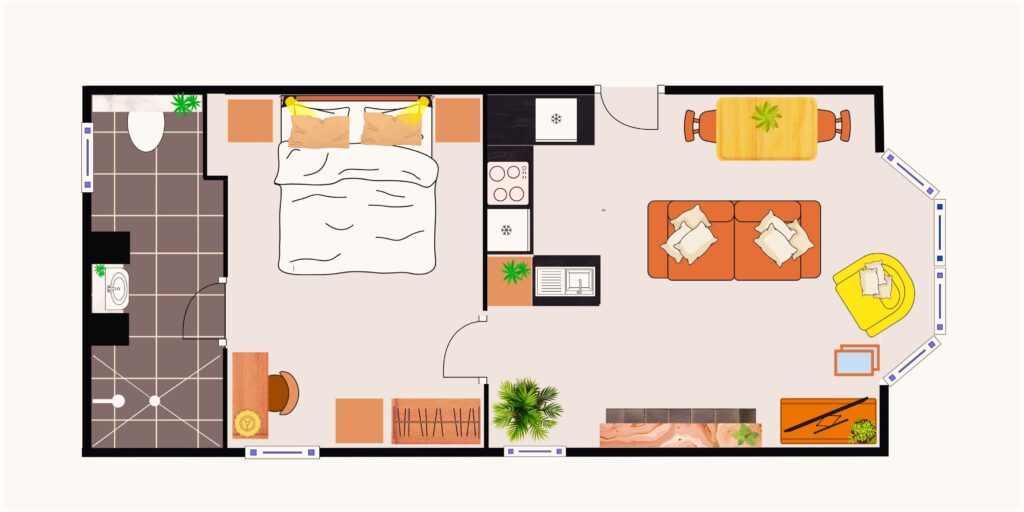 Fernhurst Holiday Apartments @ Shanklin - VICTORIA APARTMENT FLOOR PLAN