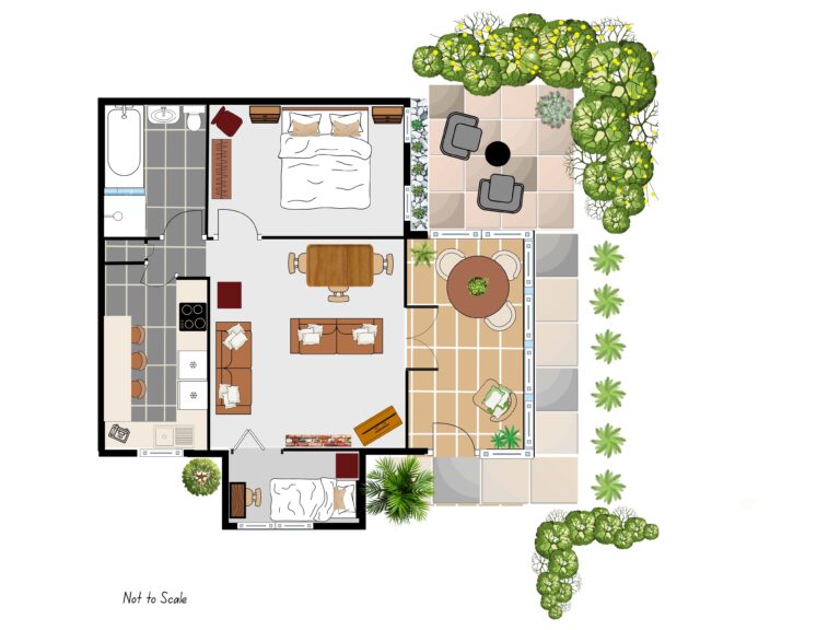 Fernhurst Holiday Apartments @ Shanklin - Garden Apartment Floor Plan
